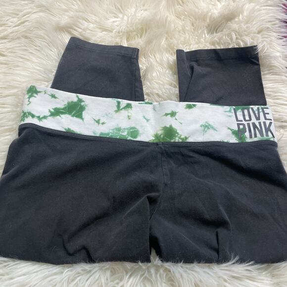 VICTORIA’S SECRET PINK Michigan State University Tie Dye Cropped Leggings Large - Picture 5 of 6
